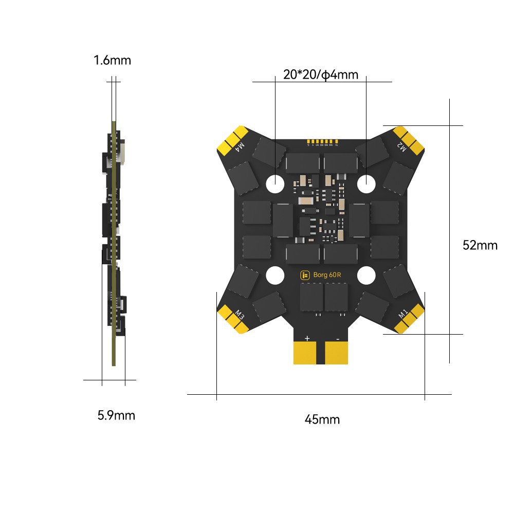 iFlight Borg Mini H7 (ICM42688 - Drone Racing Flight Controller 评论和价格